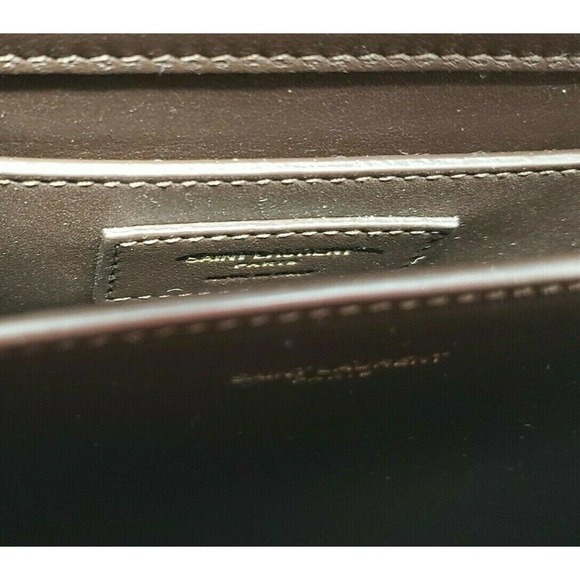 Saint Laurent YSL Mini Cassandra Leopard Print Calf Hair Top Handle Bag Brown - Picture 10 of 11